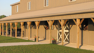 Four Stall Barn Outside